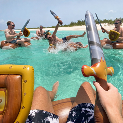 Customer photo: group battle on Battle Floats